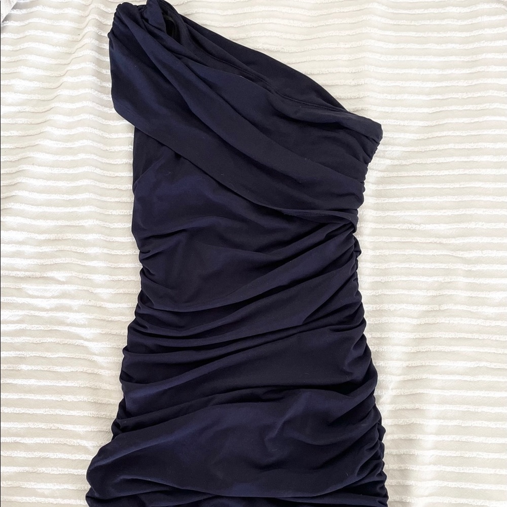 Rouched One Shoulder Dress